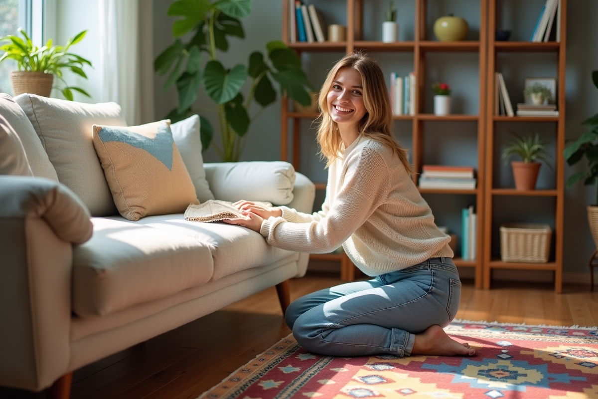 Choix de couleur pour un tapis assorti à votre canapé