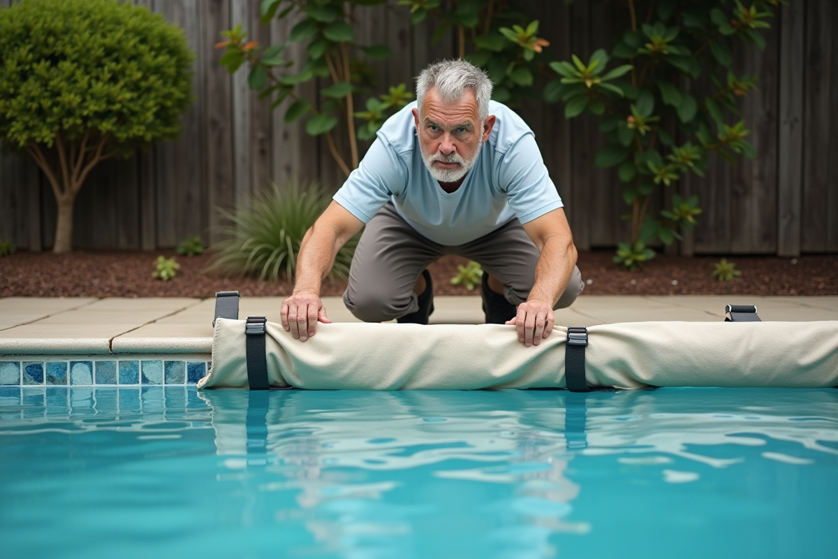 Empêcher le vent de souffler la couverture de piscine : solutions et astuces