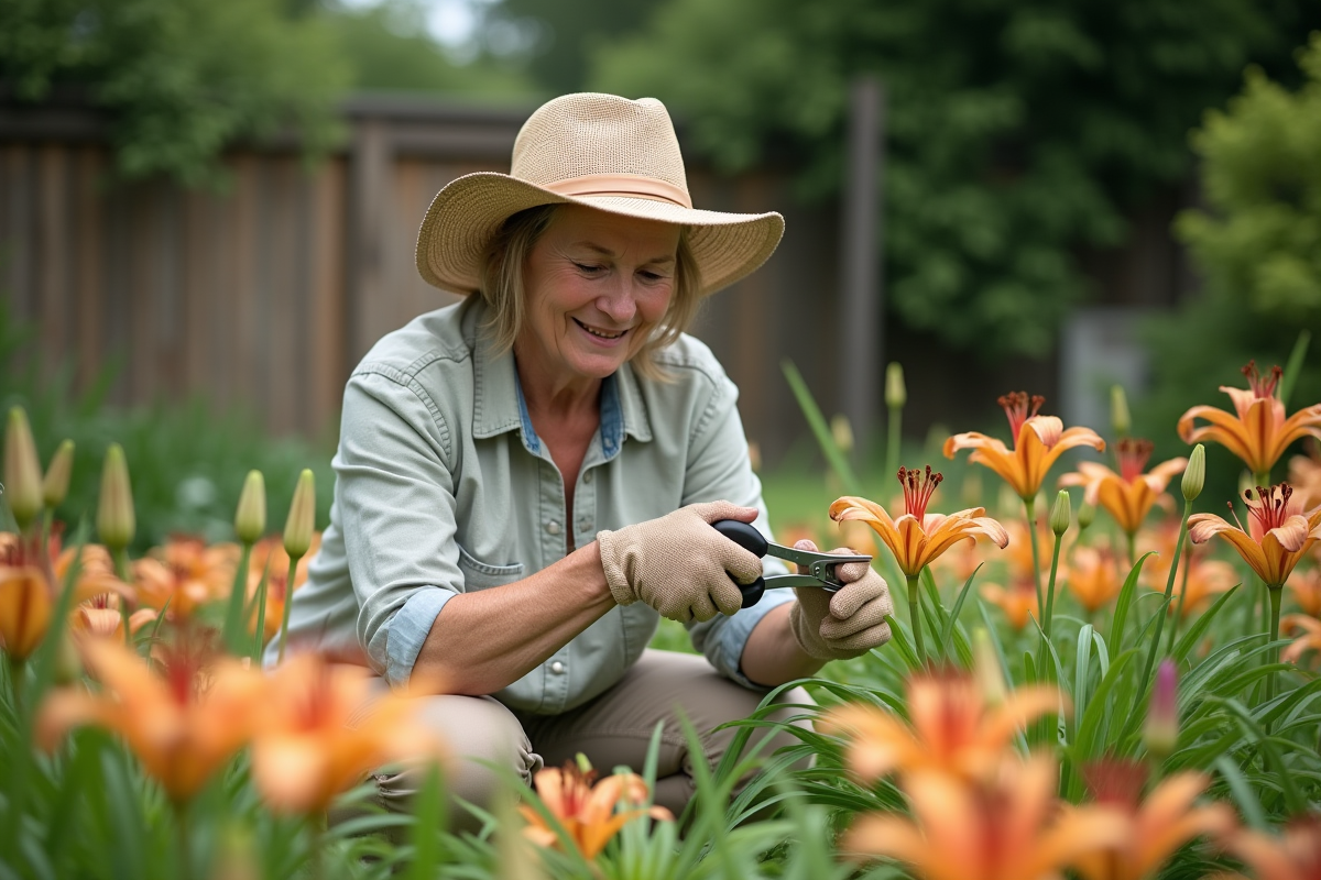 Coupe des fleurs fanées des lys tigrés : techniques et avantages